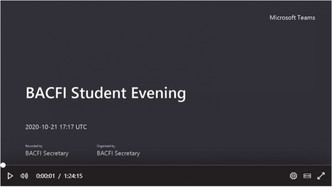BACFI Student Evening